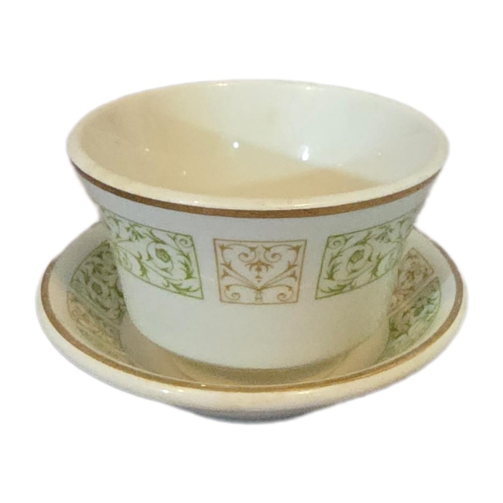 Vintage Shenango China ramekin/custard bowl and saucer‎ set